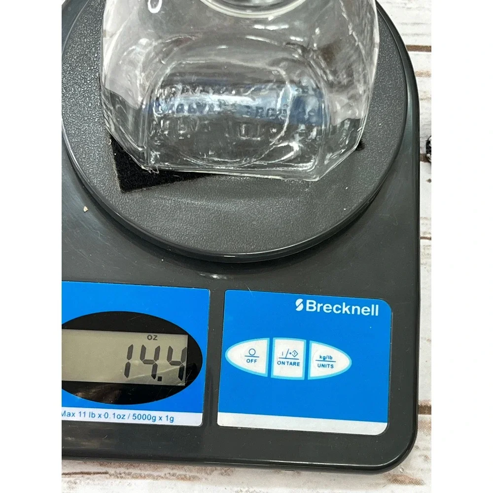 Vintage Handled Glass Cruet Bottle Clear 1923‎ 1924 Patent Dates 7.5in